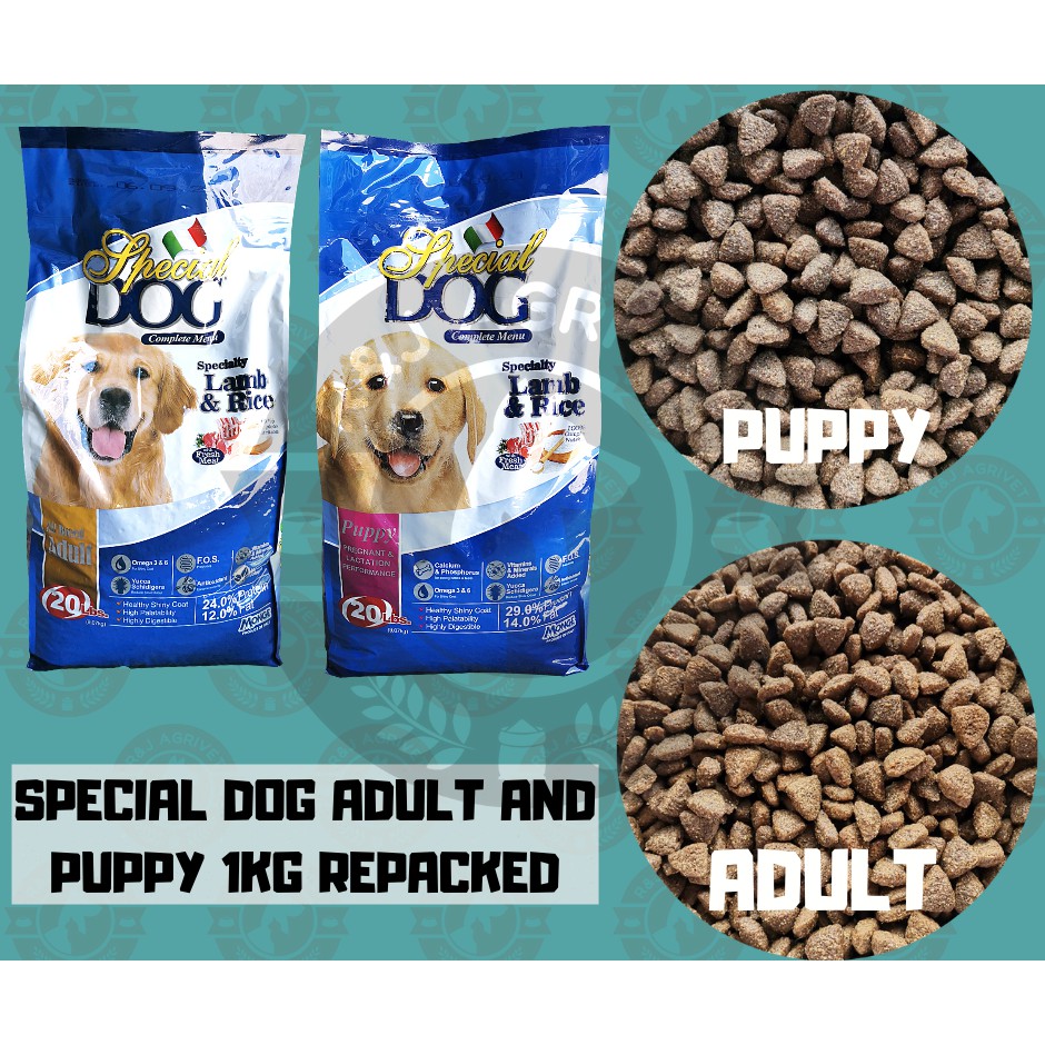 Special dog store food for puppy