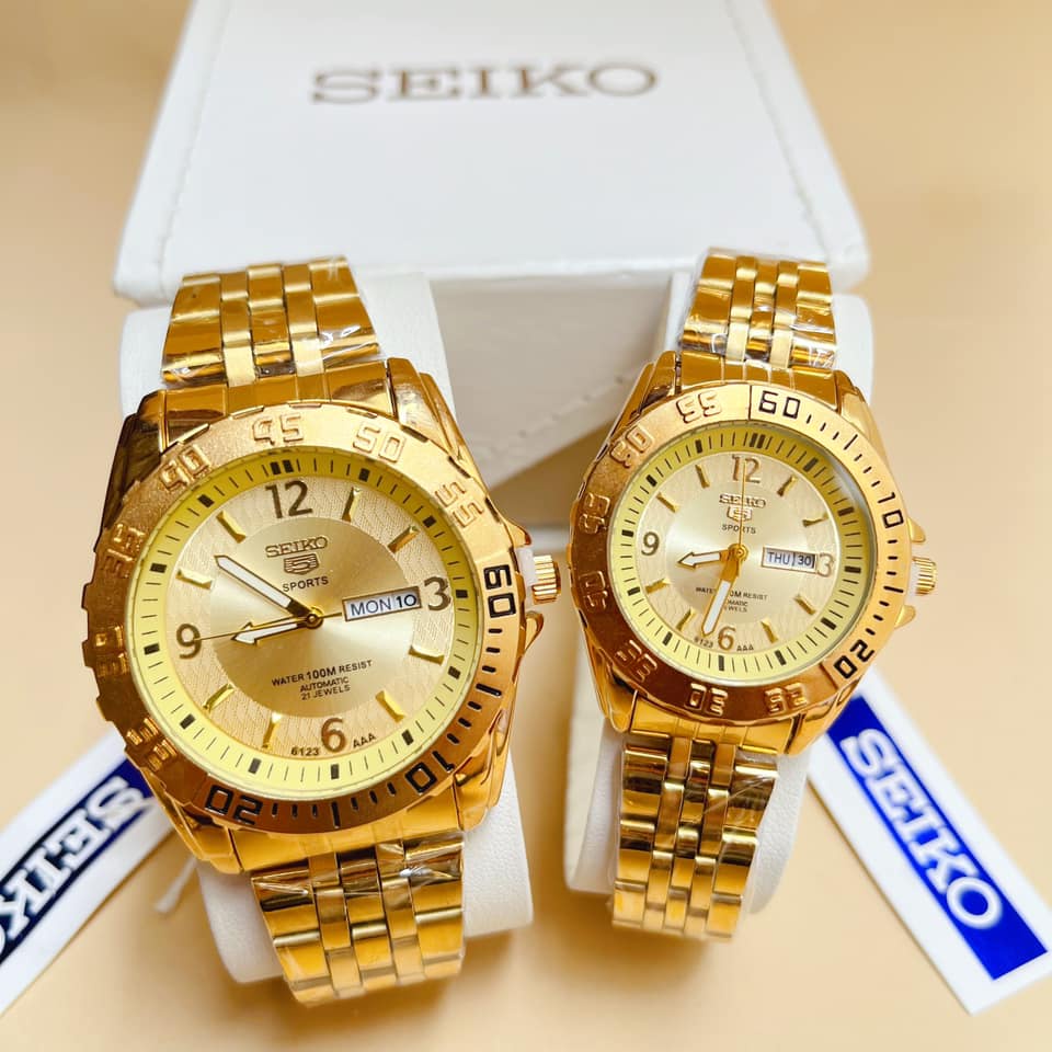 Seiko 5 100 water proof non tarnish luxury watch For Men s and Women s Accessories IPG strap