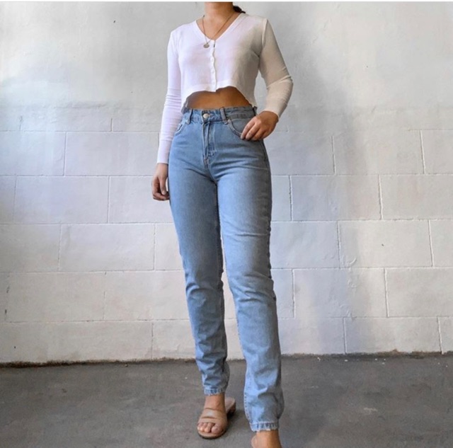 Zara Classic Mom Jeans (Light Blue) (26,27,34,35)