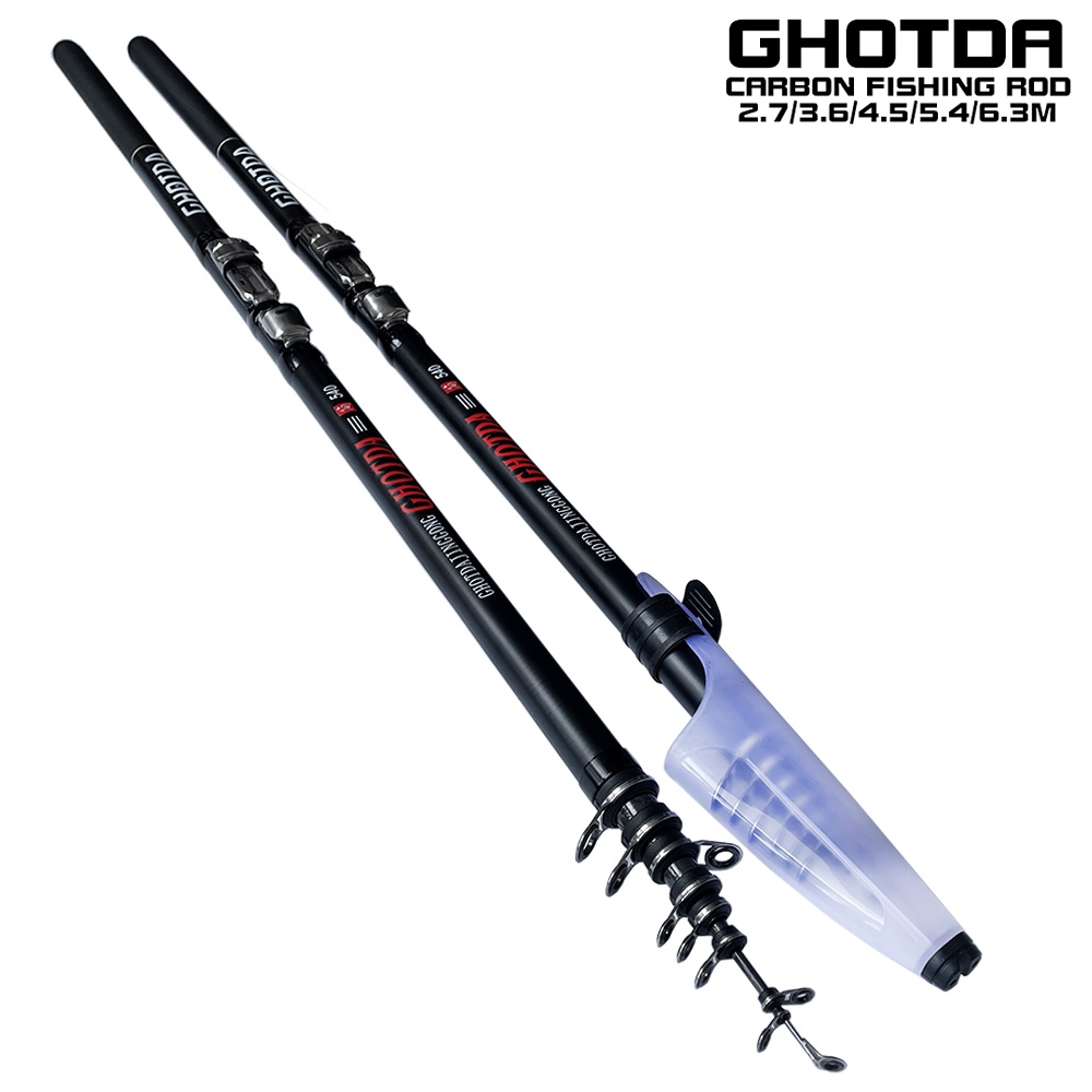 GHOTDA High Quality Carbon Fiber Rock Fishing Rod Power Telescopic