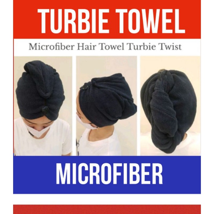 MICROFIBER HAIR TOWEL TURBIE TWIST absorbent quick drying hair