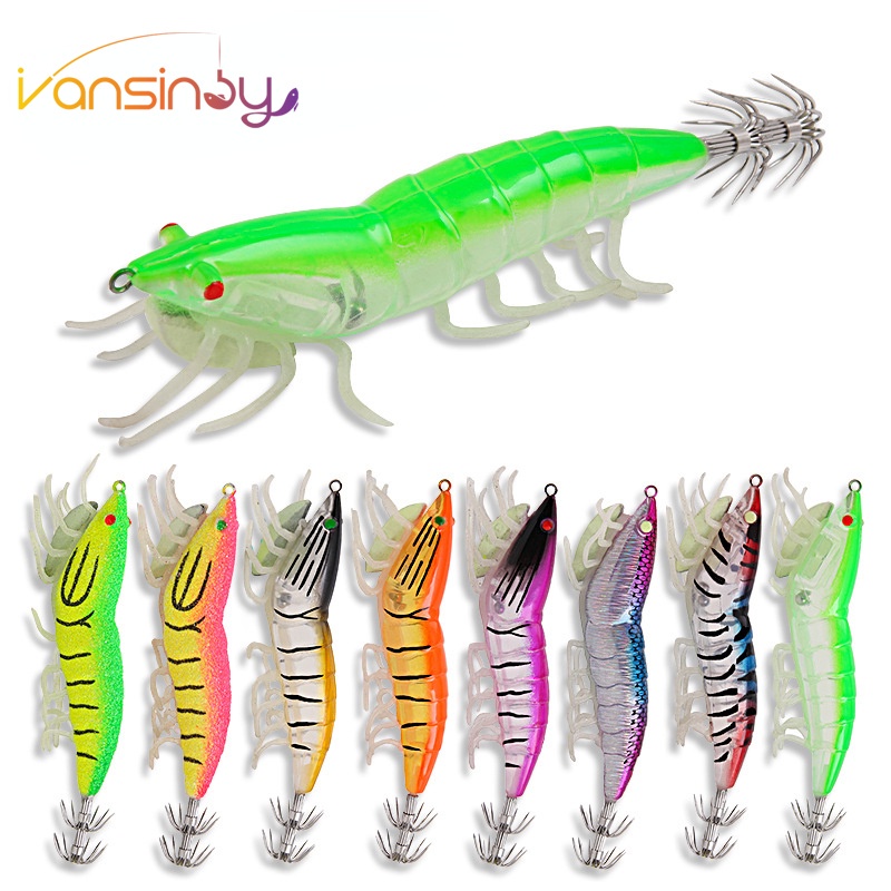 8g Shrimp Baits Silicone Legs with VIB Sinking Hooks Saltwater Fishing  Shrimp Lures for Freshwater and Saltwater