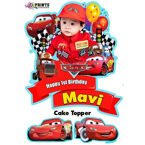 CARS MCQUEEN DISNEY CARS Cake Topper 10pcs Ref Magnet