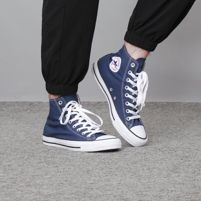 Converse blue high outlet cut