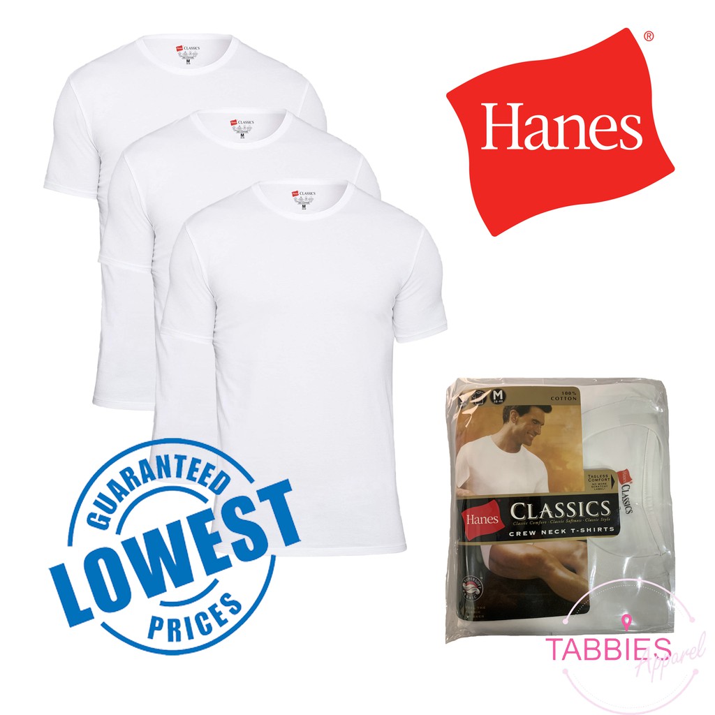 Men's White Comfort Fit Short Sleeve Shirts - 3 Pk by Hanes at