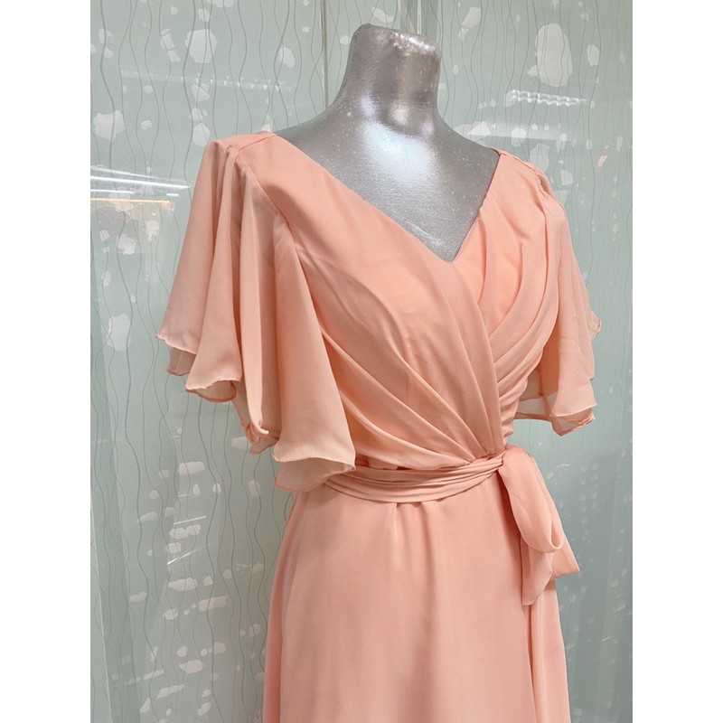 Peach on sale long gown