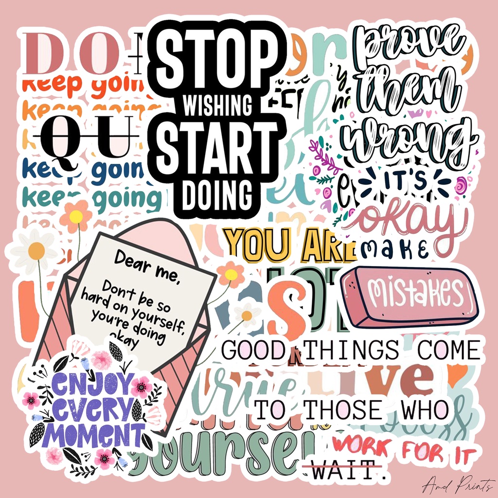 50Pcs Inspirational Affirmation Stickers, Encouraging Words Stickers for  Stud