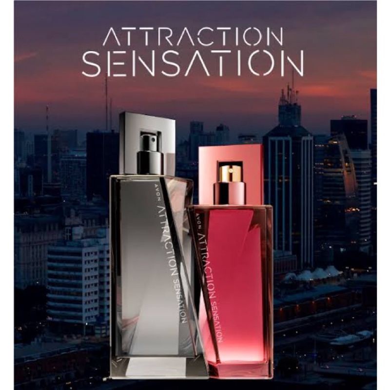 AVON NEW ATTRACTION SENSATION FOR HIM 75ML FOR HER 50 ML EAU DE