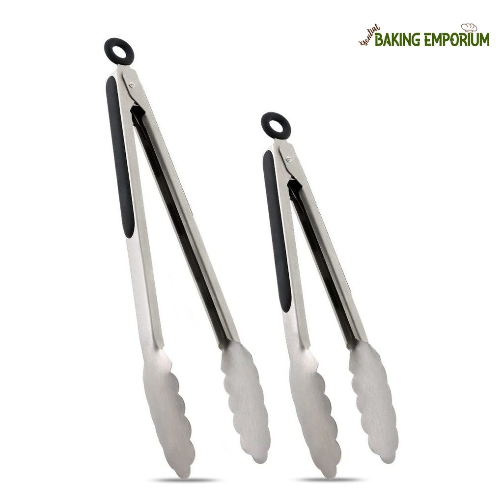 Sagit Silicone Non-SlipTongs For Cooking, Steel Table Tongs For