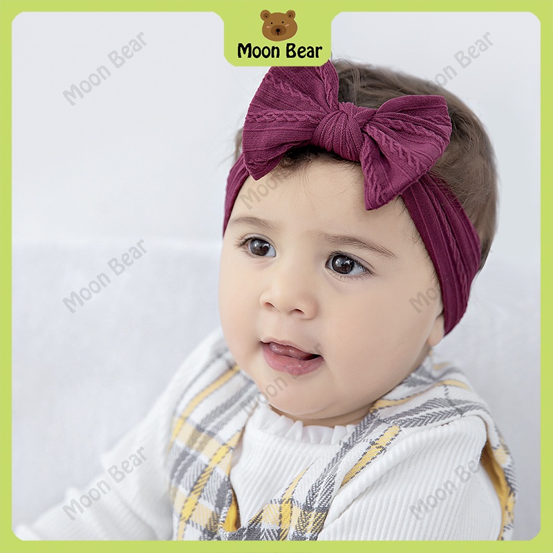 Newborn Baby Headband For Girl Cotton Bow Elastic Hair Band Turban For Baby  Kids