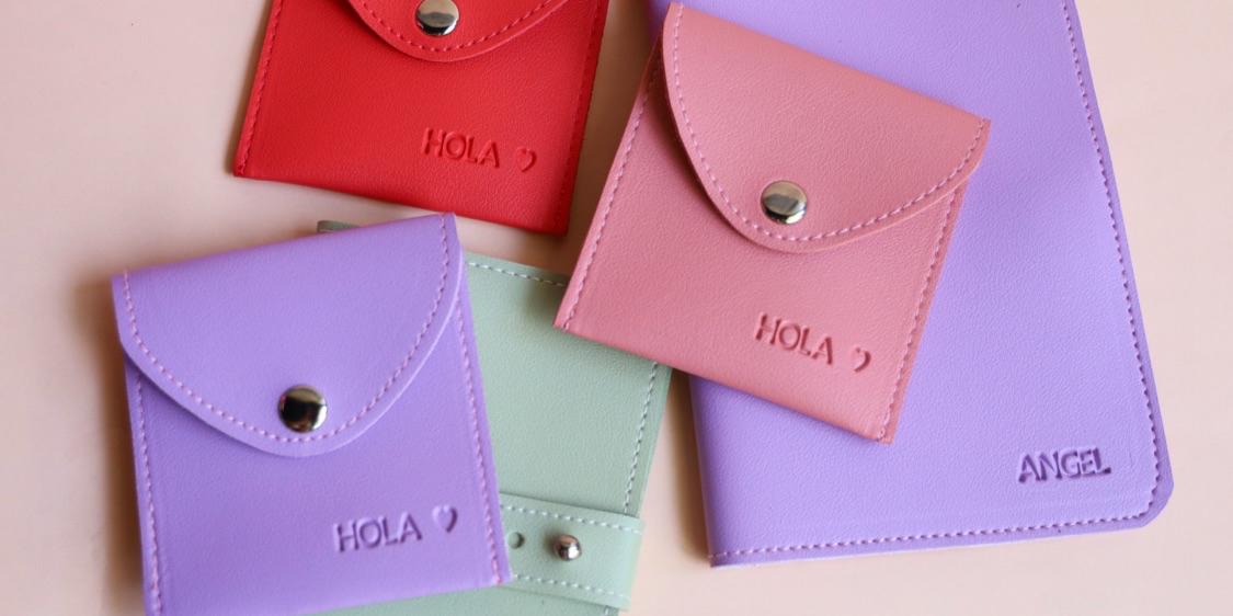 Hola Coin-Purse-Keychain Pink/Purple 