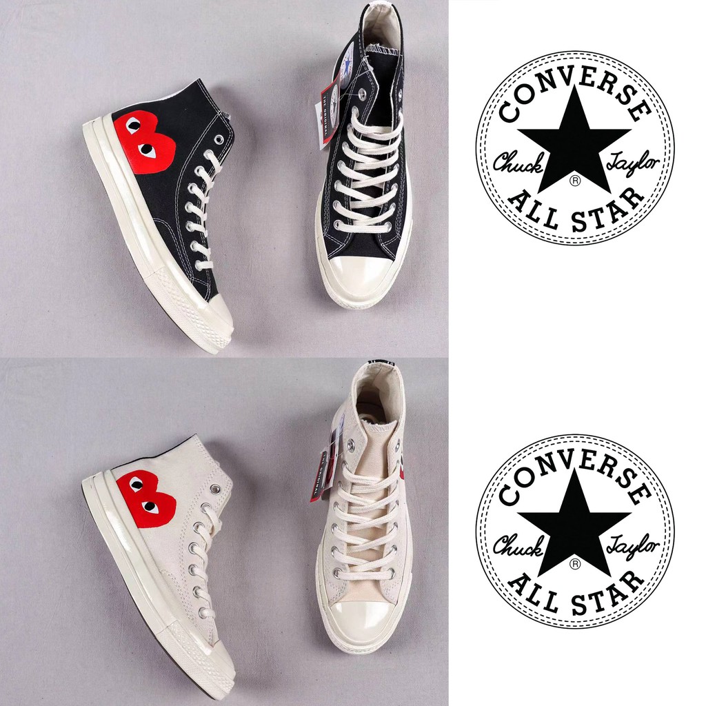 CDG PLAY x Converse Classics Original Authentic Canvas Shoes