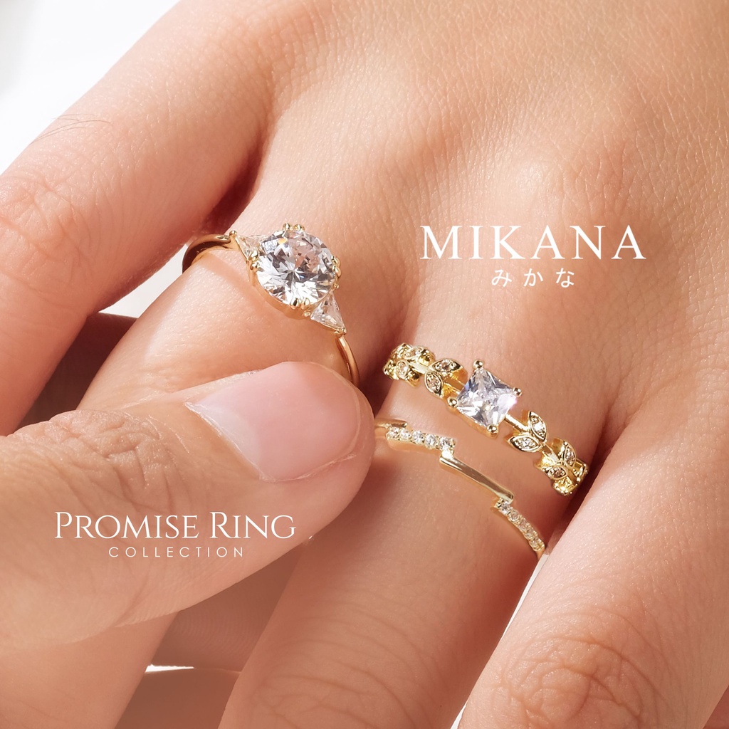 Mikana Valentines Promise Ring 18k Gold Plated Ring Collection Accessories  For Women