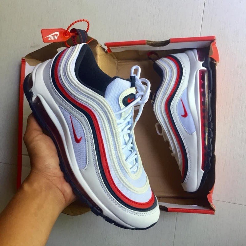 Air max 97 outlet white red crush men's