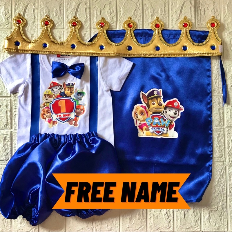 Paw patrol 1st 2024 birthday outfit boy