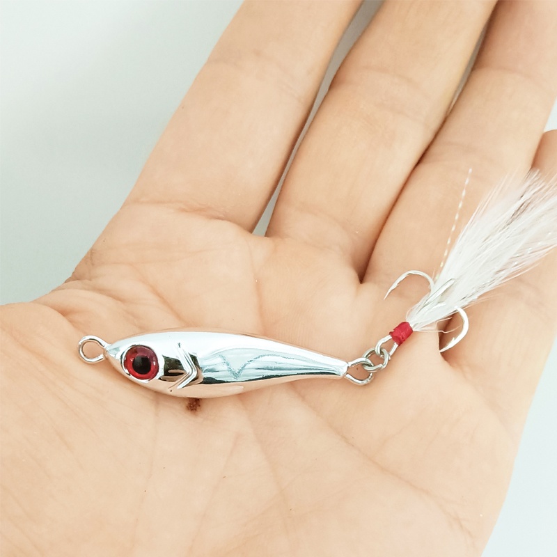 1pcs Metal Spoon Jigs 20g/5cm Plating Carp Fishing Lure fish