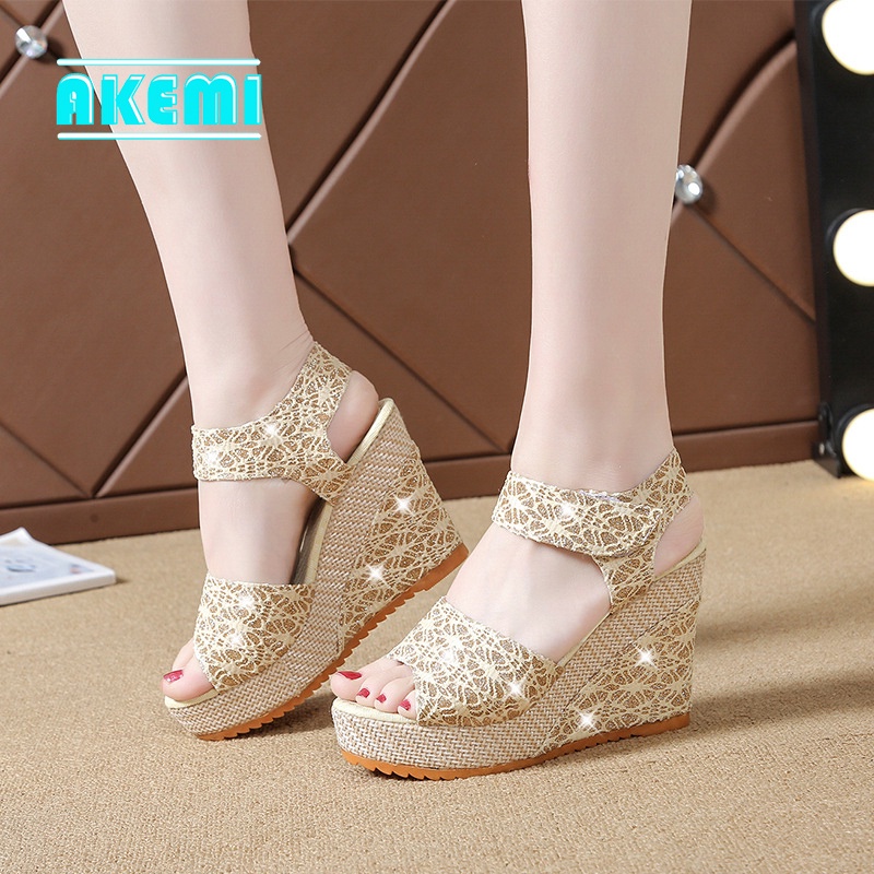 Sandal discount wedges shopee