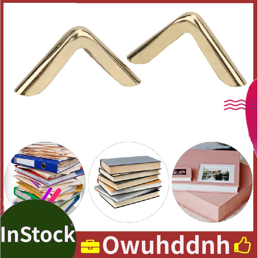 Metal Book Corner Protectors Edge Cover Guard 14 x 14 x 3mm 50pcs