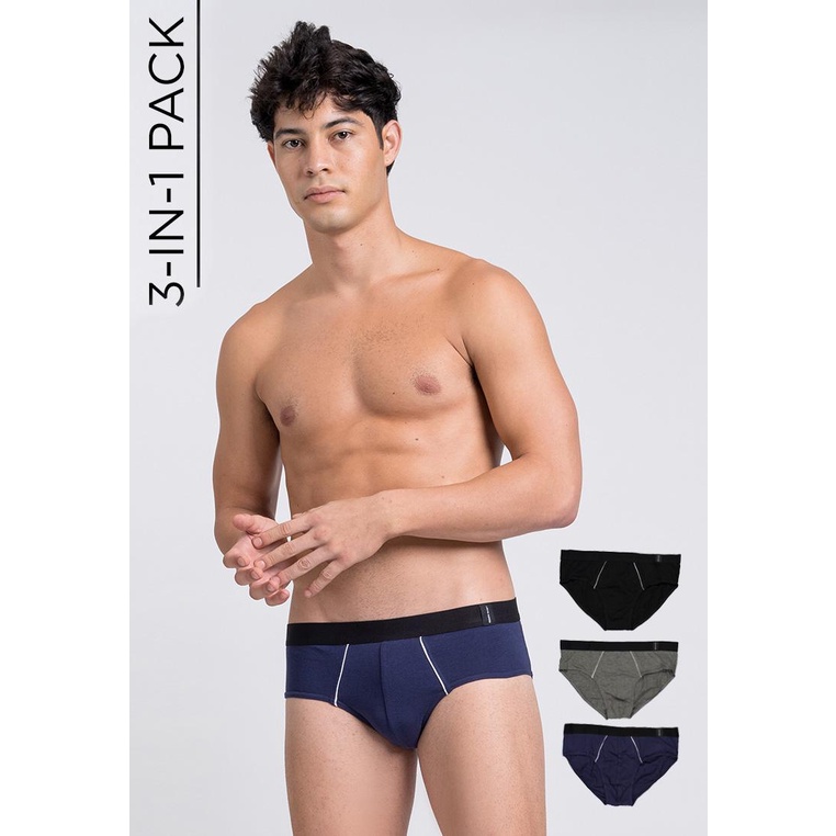 BENCH 2-in-1 Pack Boxer Brief Black/Gray