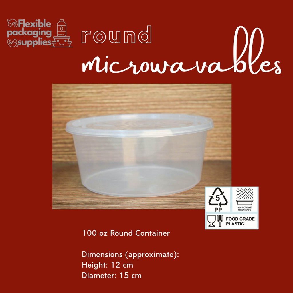 100oz/3000ml Round Microwavable Plastic Container with Lid supplier