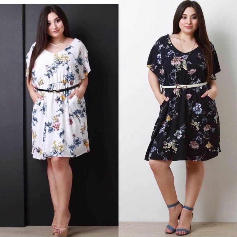 Plus size dress clearance shopee