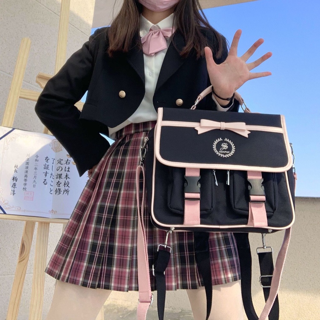 2022 new Japanese Preppy Style JK Uniform Shoulder School Bags