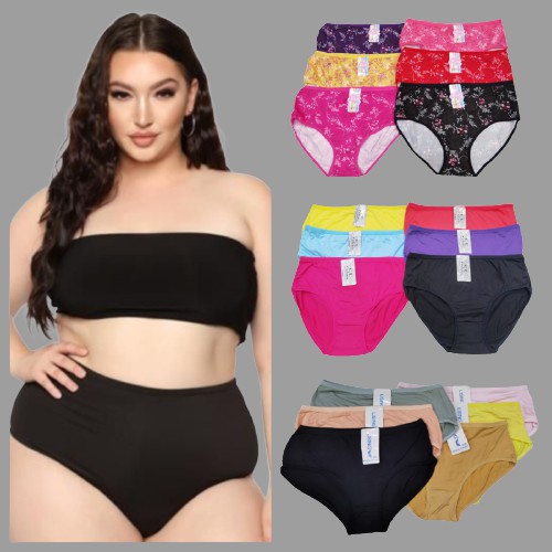 12Pcs/6pcs Sonia Cotton Panty Ladies Panty Women's Panties (Free Size  28-32Waistline)