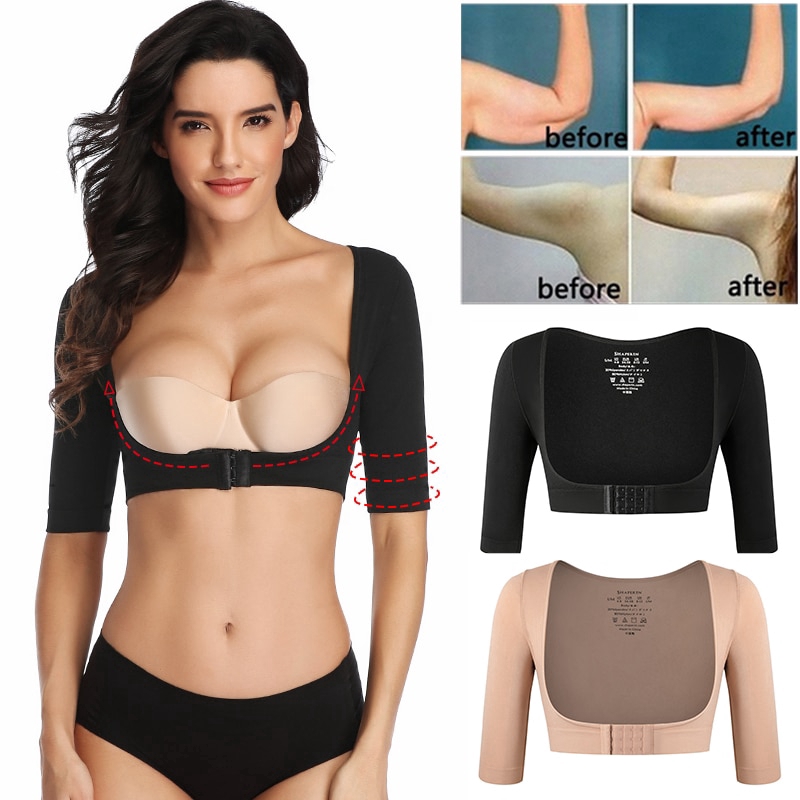 Fashion Long Sleeve Slimming Arm Fat Breast Chest Lifter Tops Underwear  Women Shapewear Back Shoulder Control Posture Corrector