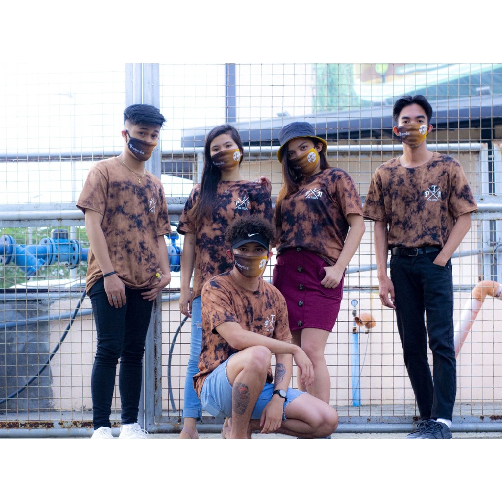 black and brown tie dye shirt