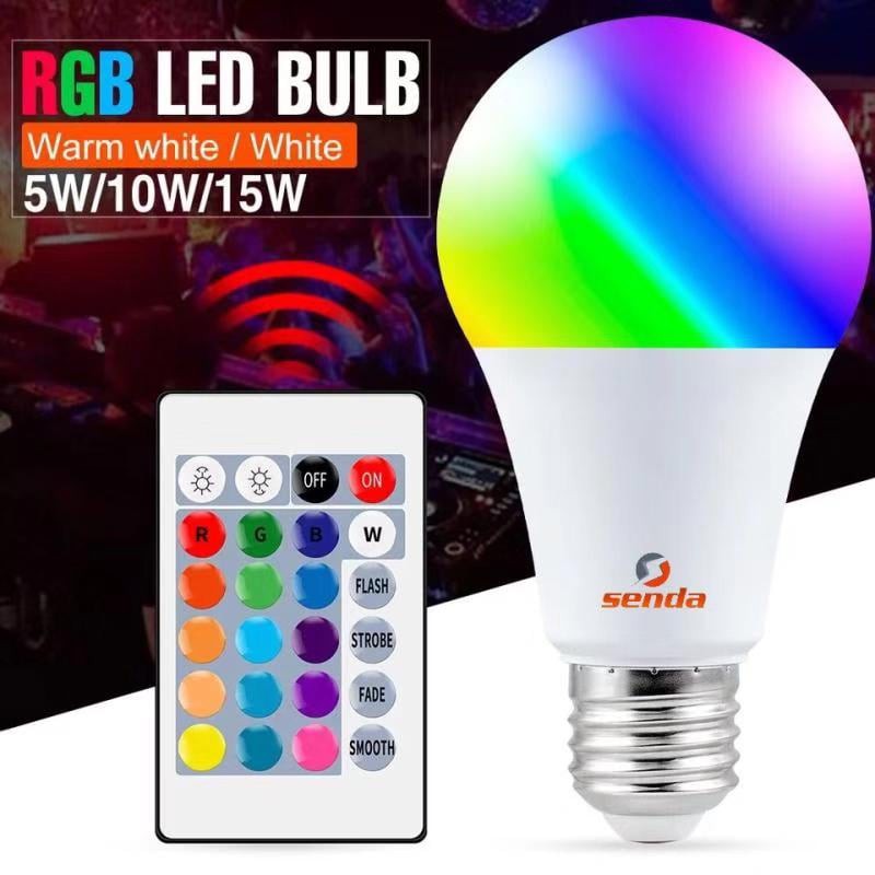 Multi colored light bulb deals with remote