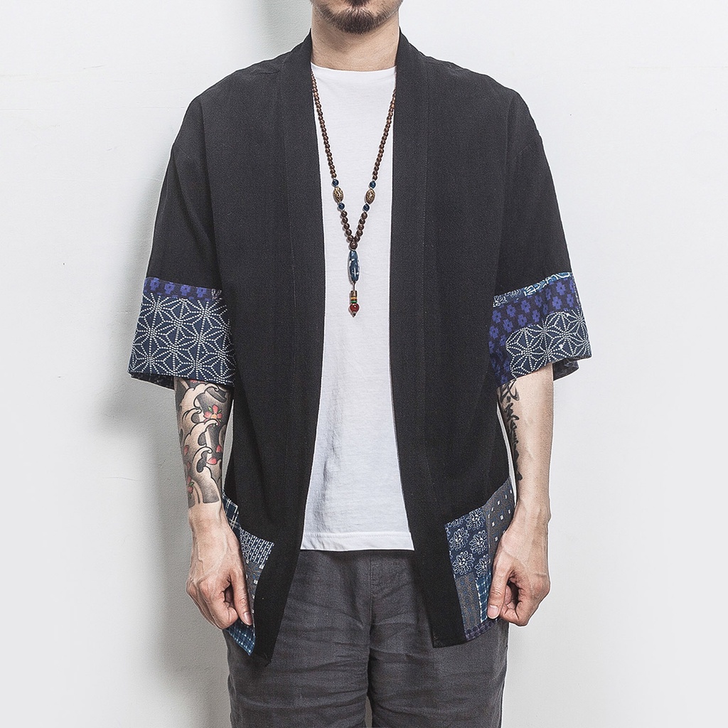 Kimono Men Cardigan Streetwear Yukata Male Shirt Haori Mens Kimono Shirt Traditional Japanese Samurai Clothing Shopee Philippines