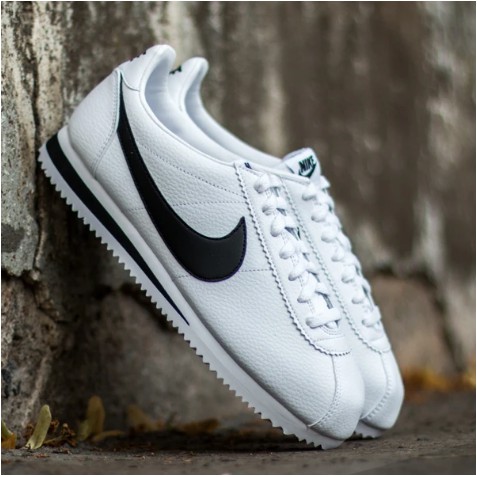 Nike classic cortez on sale white and black