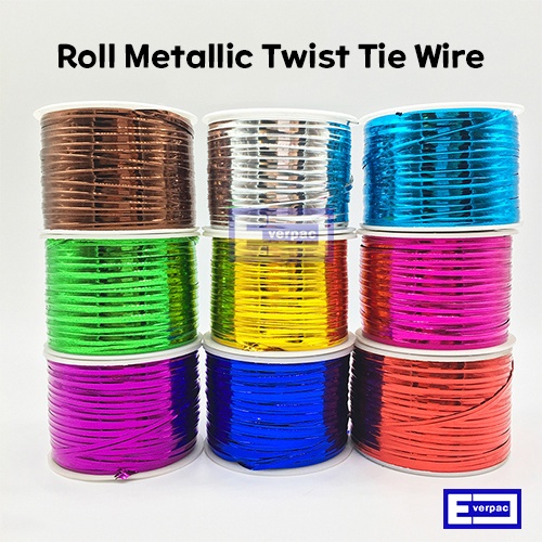 Metallic Twist Tie 100 yards/Roll Aluminium Wire for Bread