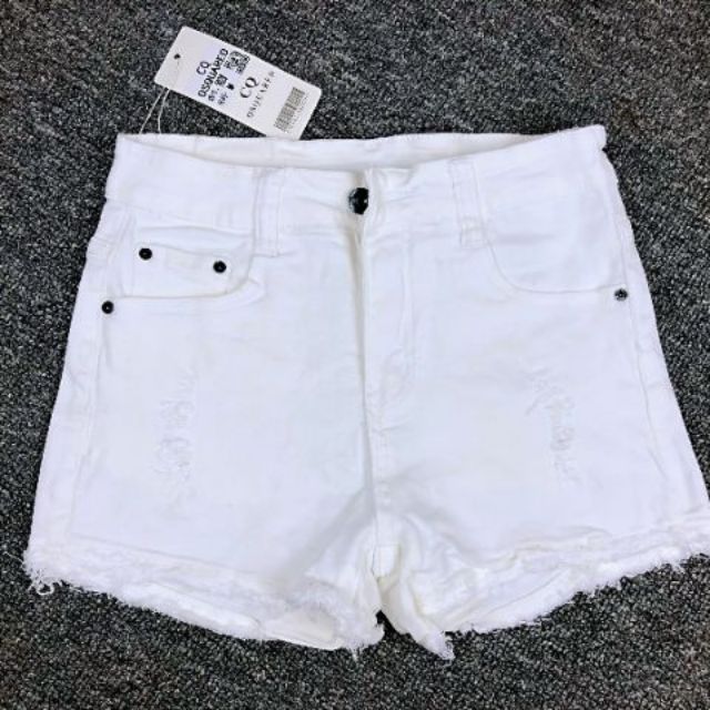 Denim white high waisted on sale shorts