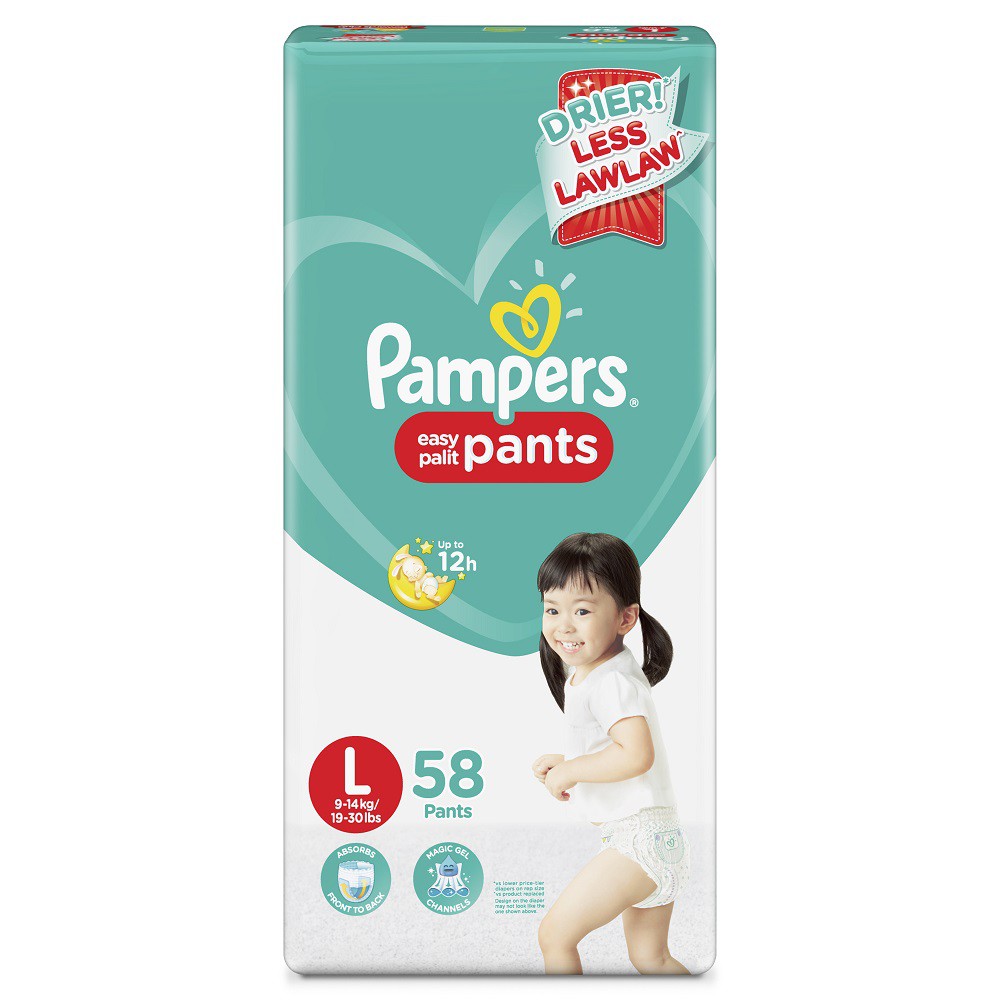 Pampers Easy Palit Pants Large 58s | Shopee Philippines