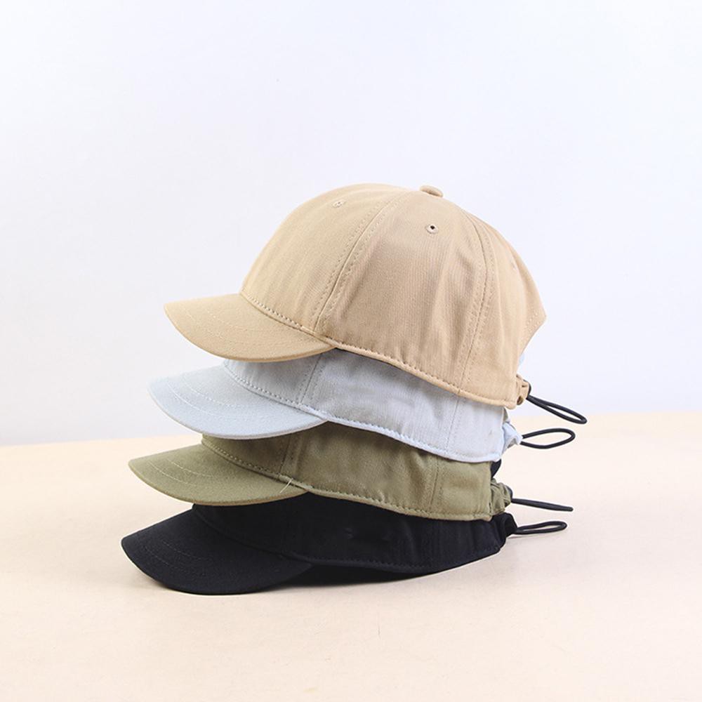 Short Brim Baseball Cap Cotton Sun Hats Snapback Caps