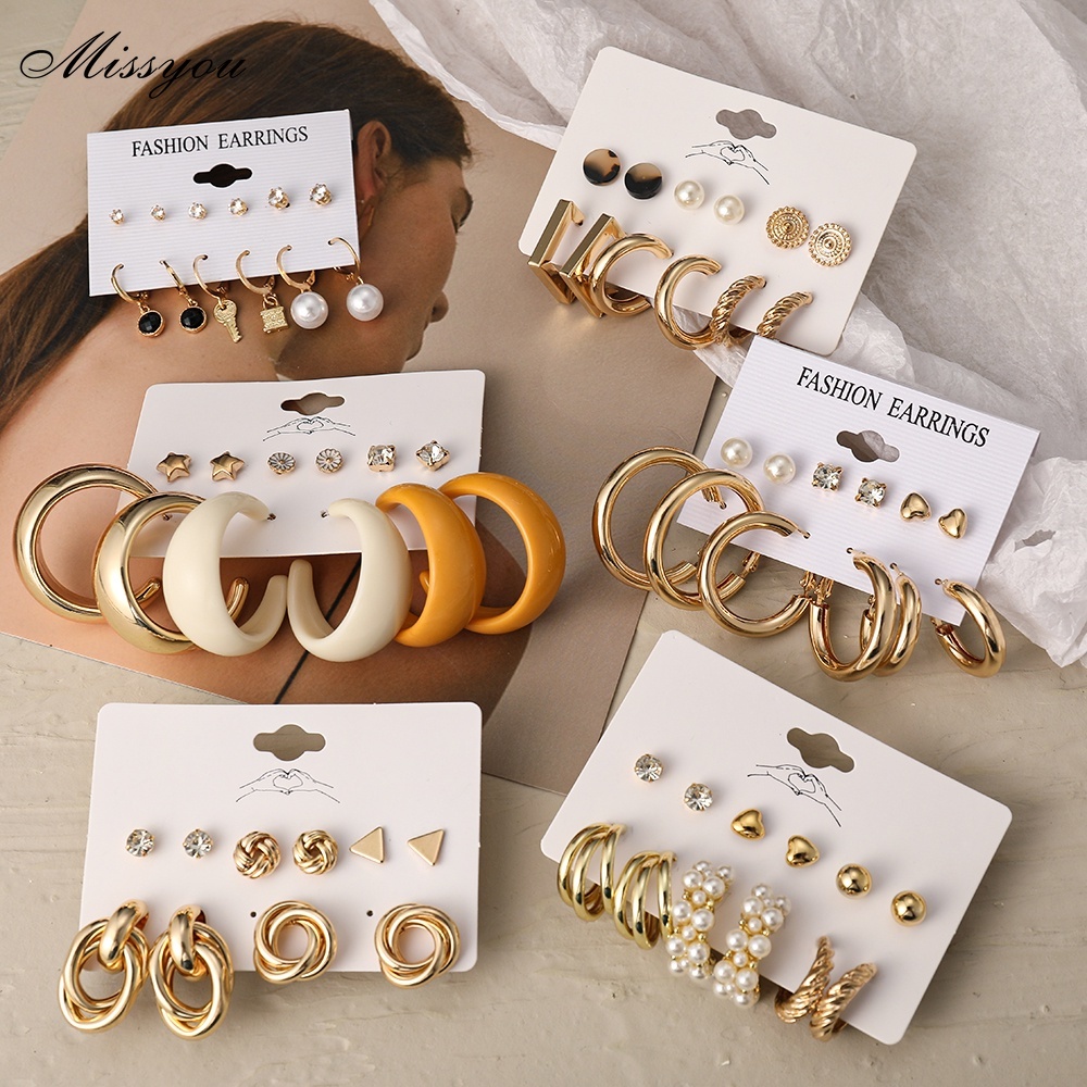 Retro gold store earrings