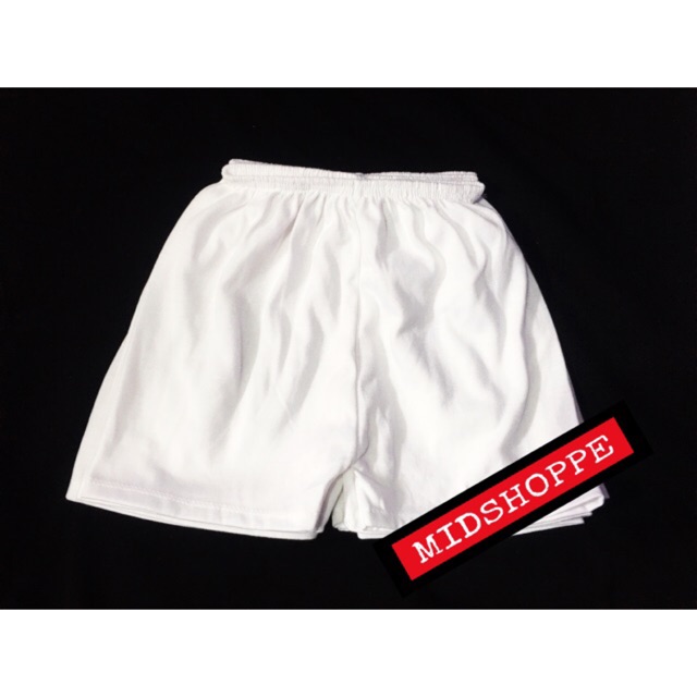 Plain best sale white shorts