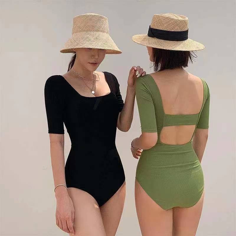 Korean Rashguard Two Piece Swimwear Long Sleeve Swimsuit Beach