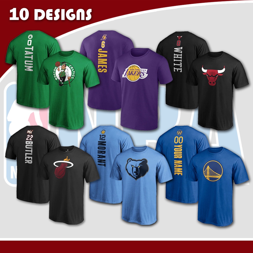 Nba name and hot sale number t shirt