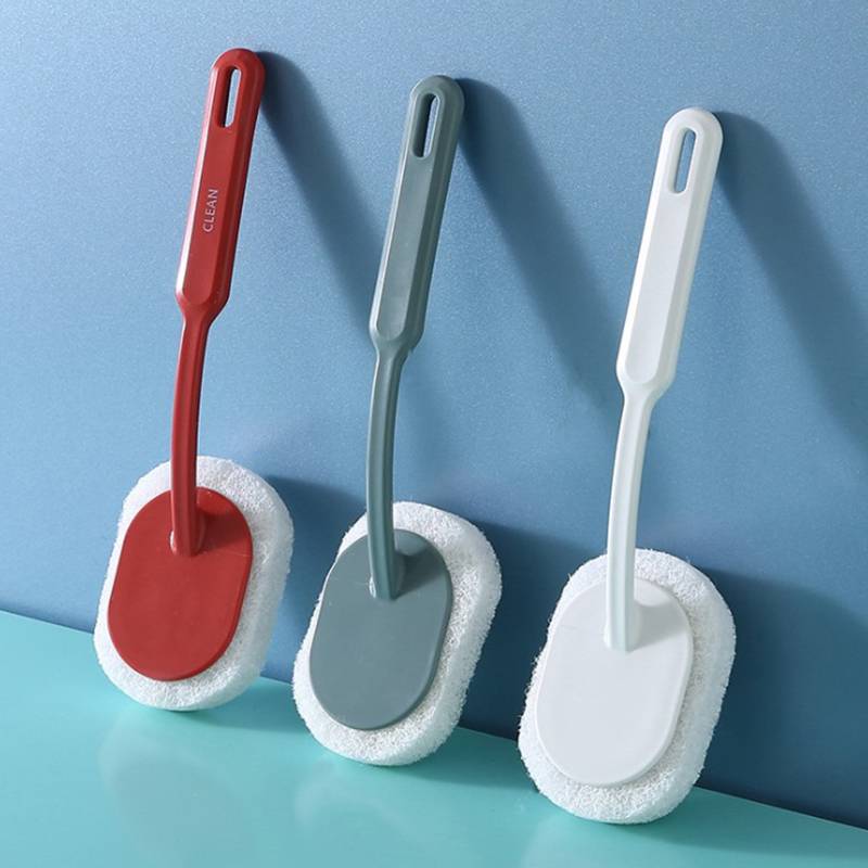 3 Colors Bathtub Cleaning Brush Handheld Toilet Sponge Brushes Floor  Ceramic Tile Cleaner Bathroom