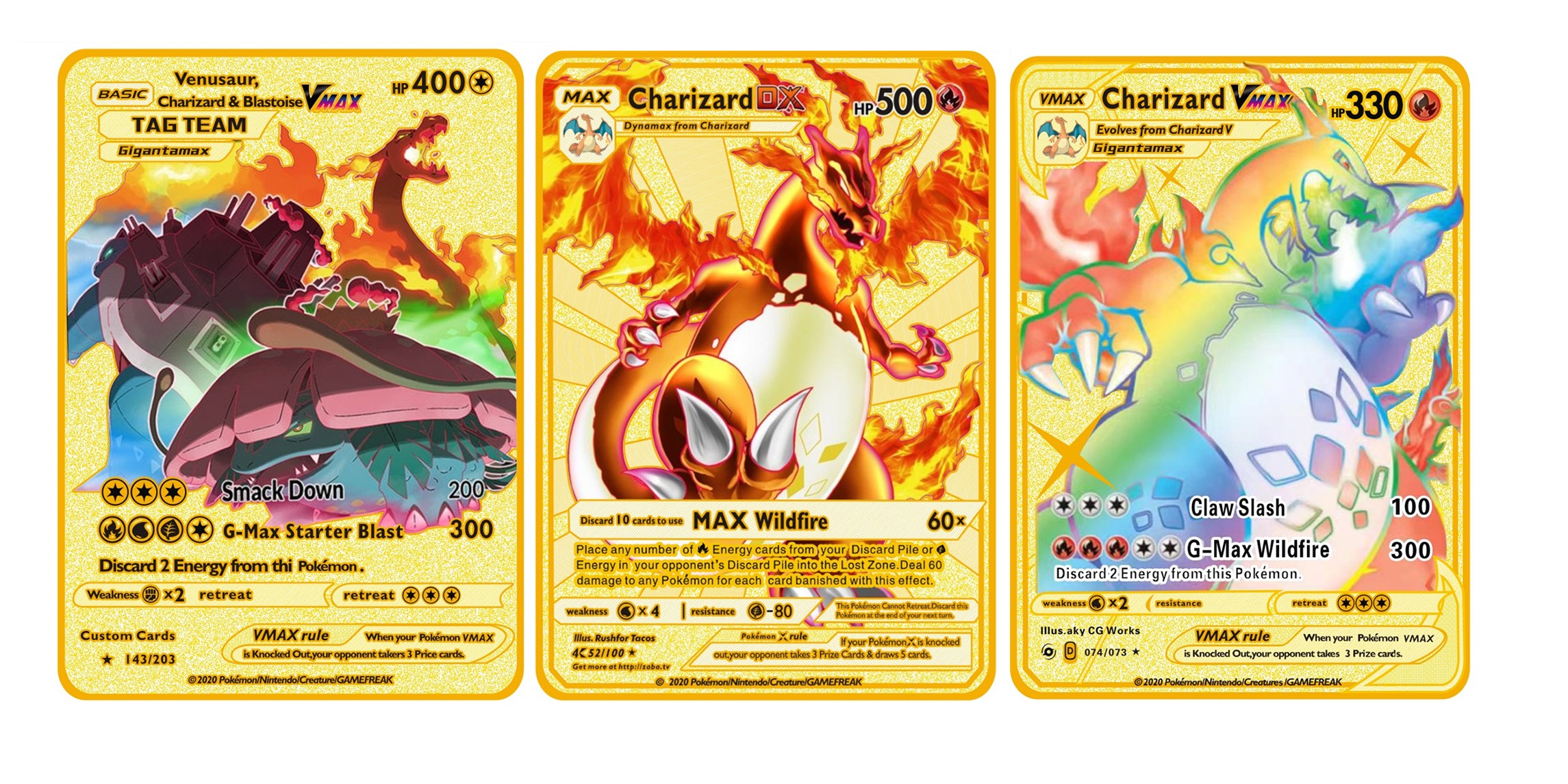 Shadow Charizard Blastoise Venusaur GX Metal Pokemon Cards -  Portugal
