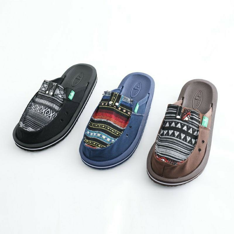 [SANUK] Men's Half Shoes Slip On Mall Pull-out with Paper Bag