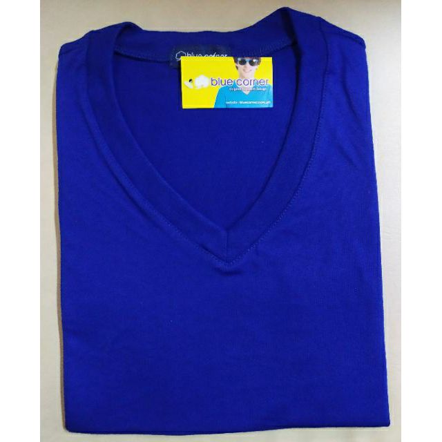 Blue corner store v neck shirt