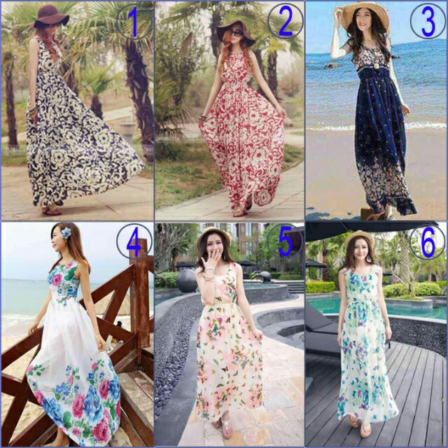 Shopee floral maxi dress sale