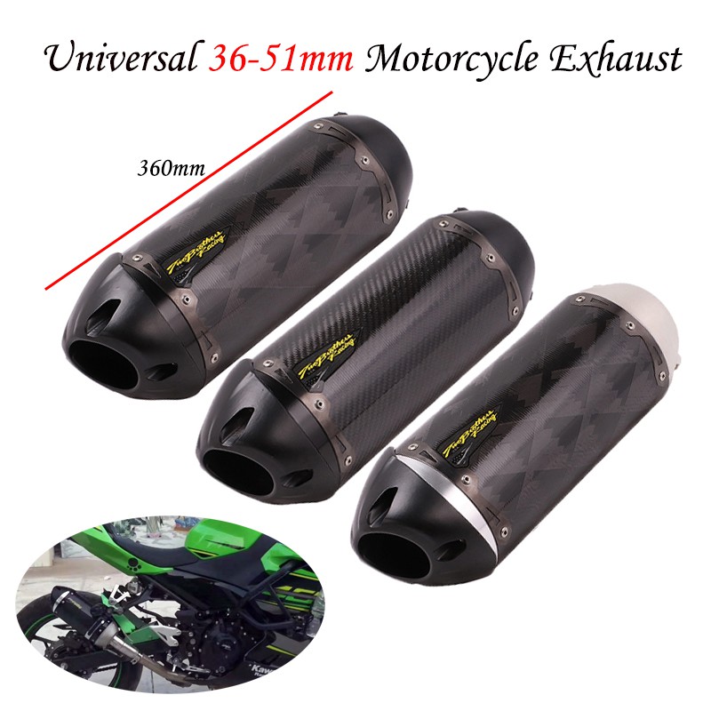 Leo Vince LV-10 Slip-On Muffler Carbon Fiber Motorcycle Universal Fit 54mm  Left