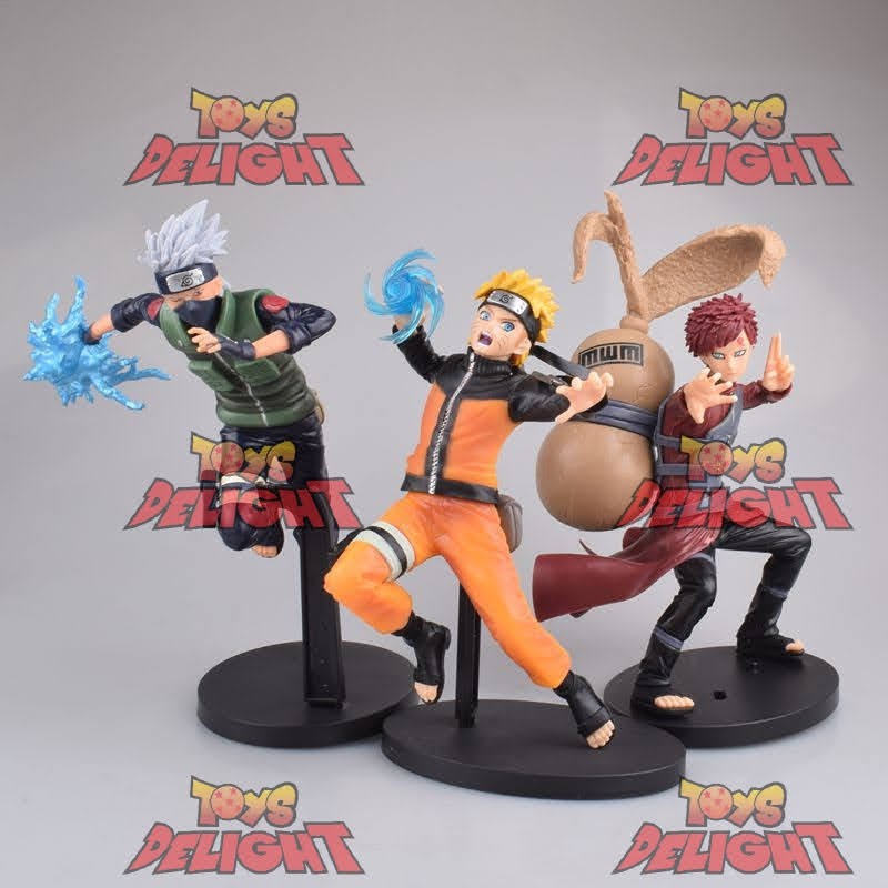 Naruto Kakashi Gaara Vibration Stars 3pcs display action figure set