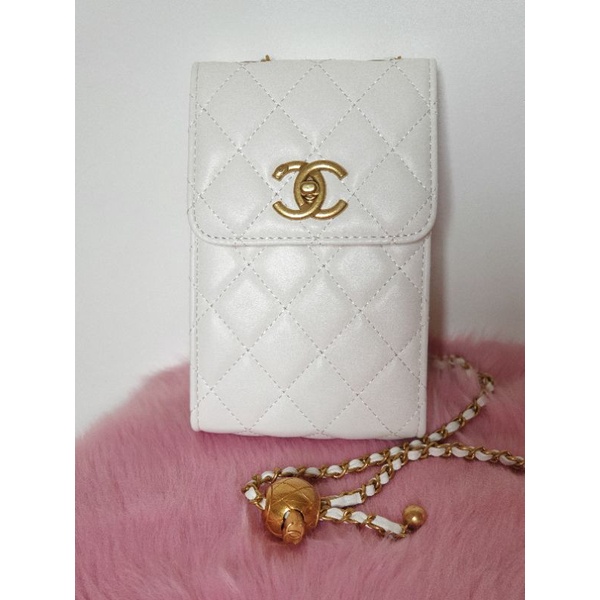 Chanel white shop sling bag