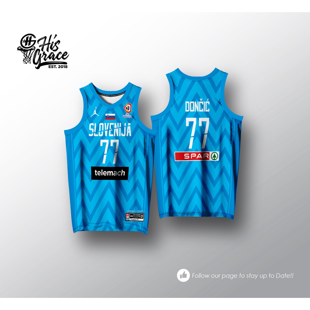 Doncic 77 Slovenia Basketball Jerseys Diamond 