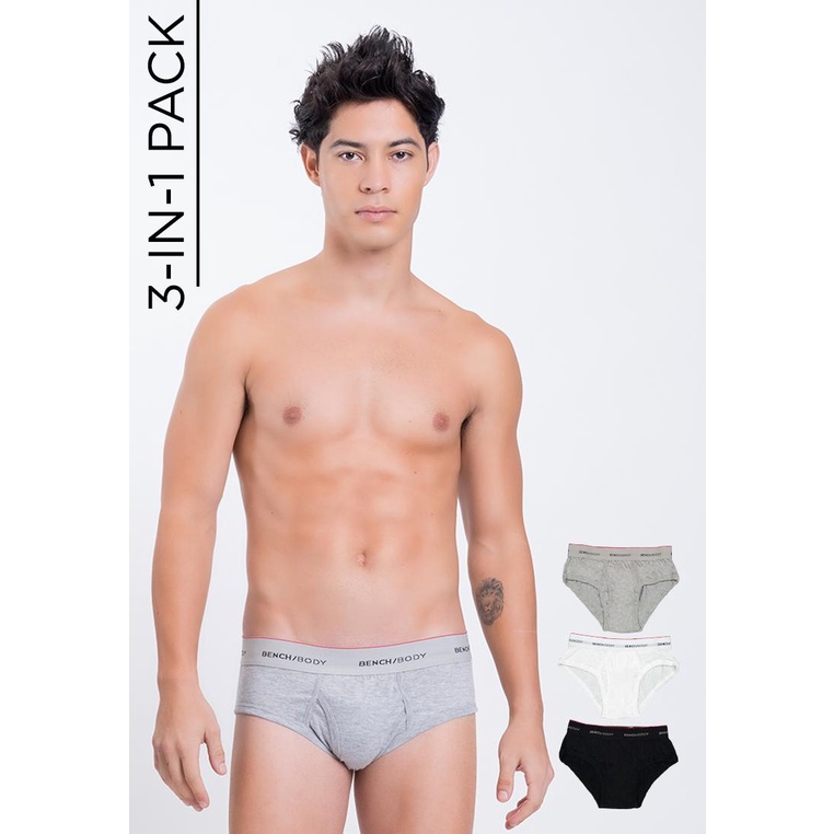 BENCH/ 3-in-1 Pack Classic Brief - Black White Gray